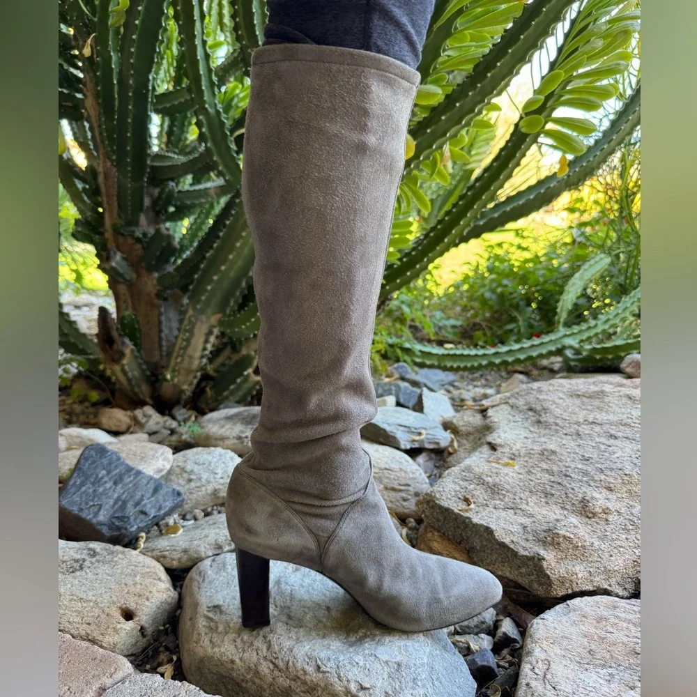 Cole Haan Nike Air Gray Suede Tall Boots Women’s 8.5 - Picture 9 of 13